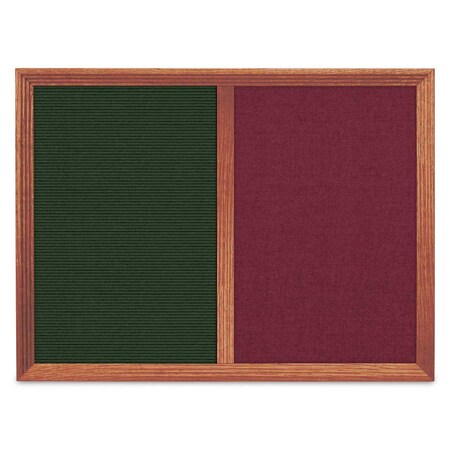 United Visual Products Enclosed Corkboard, 1 Door, 18"x24", 4" Fra UV3421-BRONZE-AMETHY